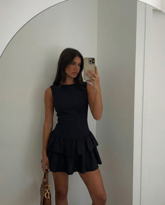 Leah | Smart Casual Ruffle Mini Dress