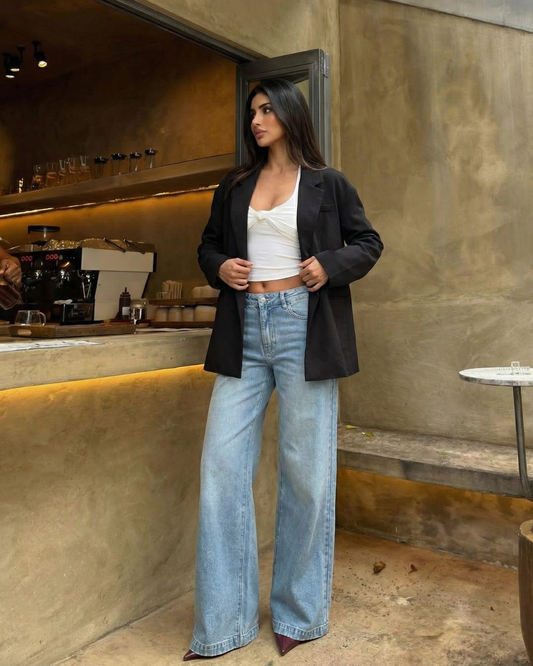 Vera | Oversized Blazer Black Single Breasted