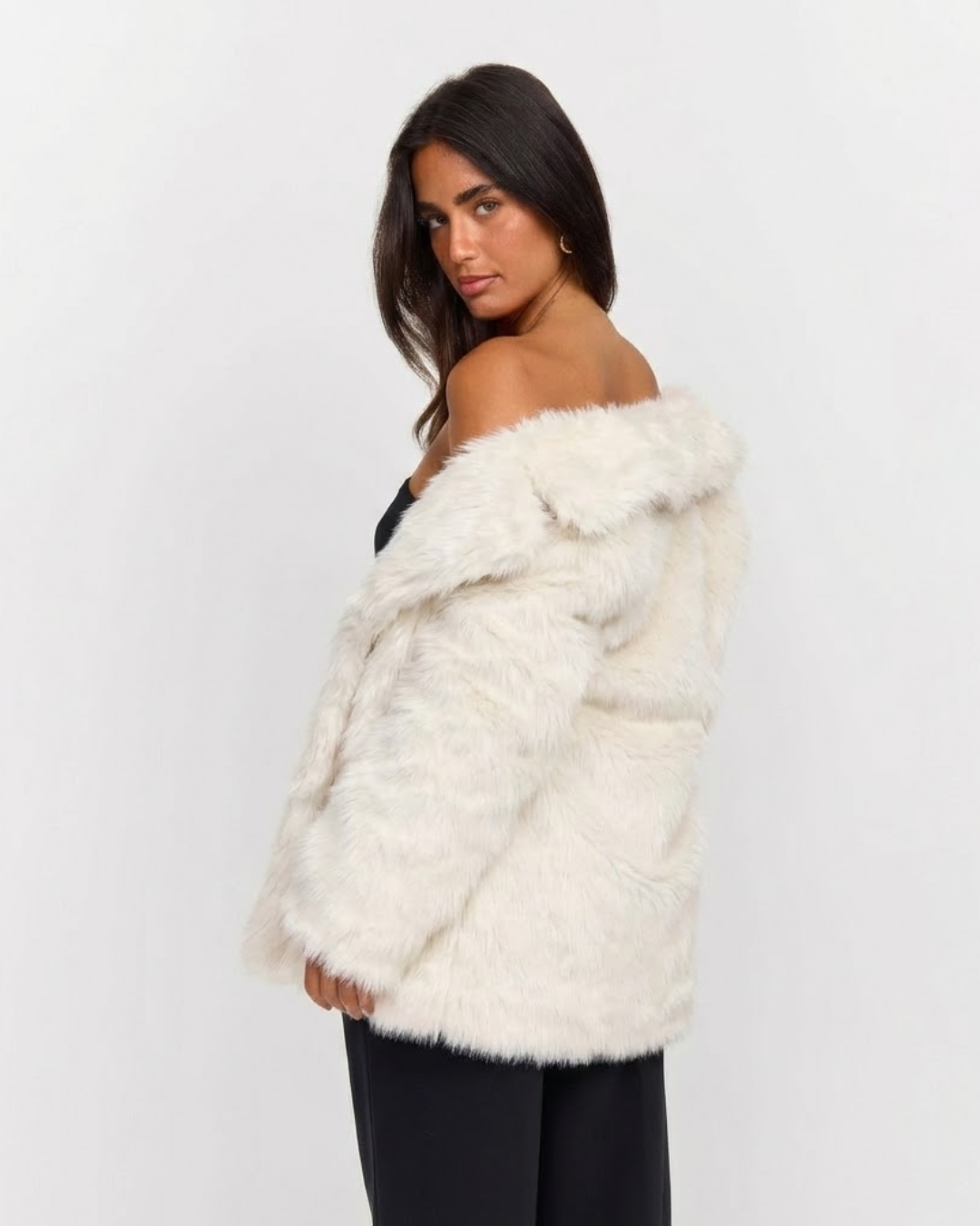 Rosa | Elegant Long Faux Fur Coat