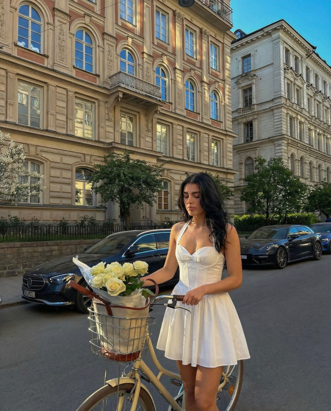 Lyra | Summer Corset Mini Dress White