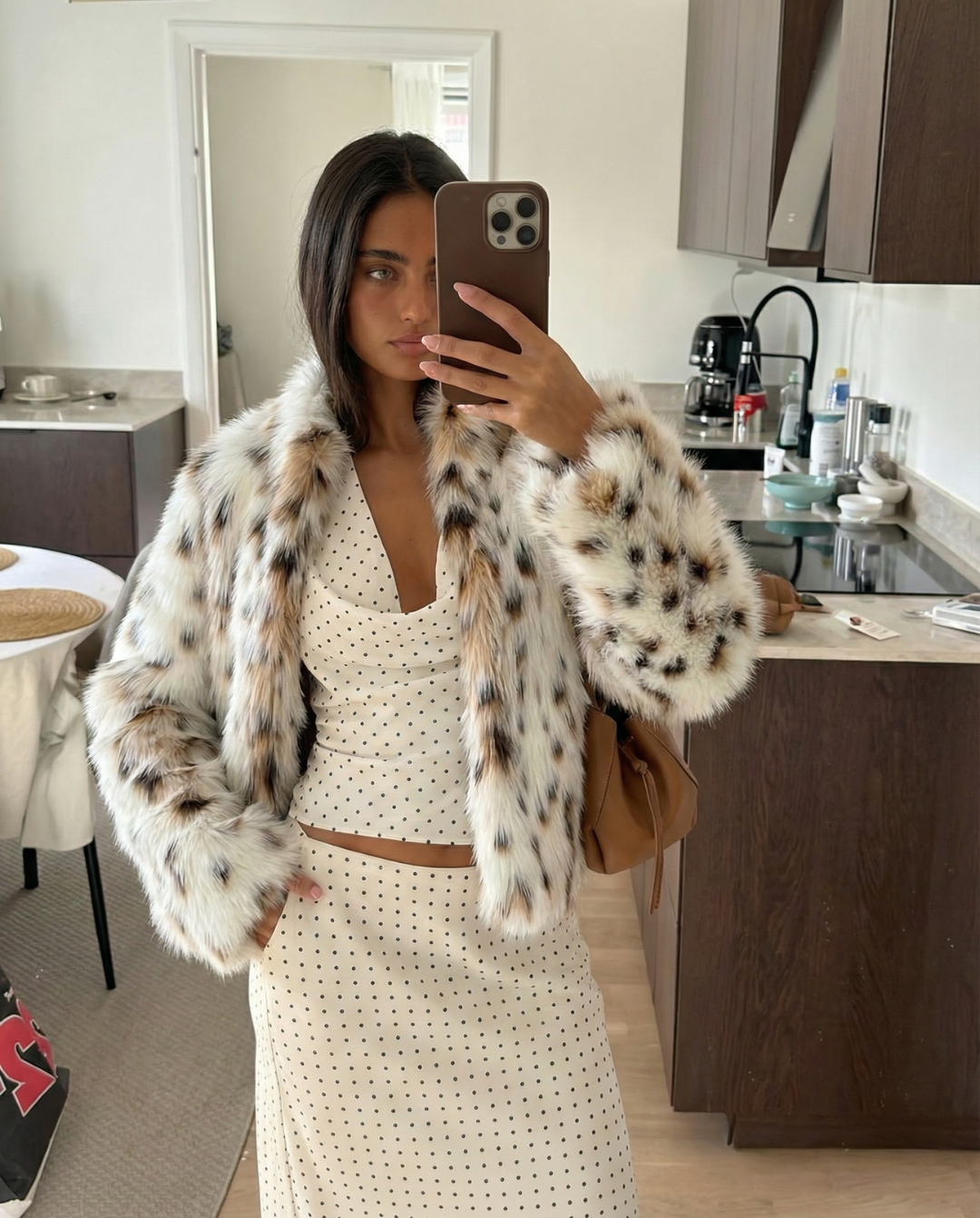 Ria | Cropped Faux Fur Jacket