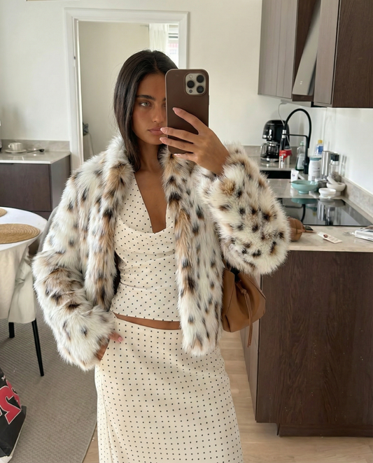 Ria | Cropped Faux Fur Jacket