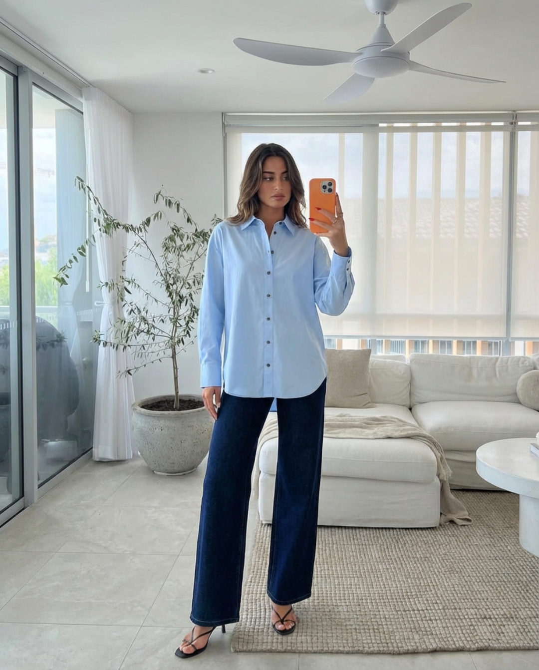 Skye | Casual Oversized Shirt Light Blue