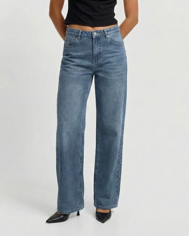 Margot | High Waisted Wide Leg Jeans Light Blue