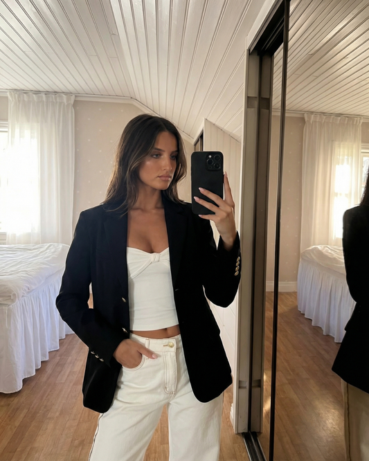 Mila | Smart Casual Blazer Gold Buttons