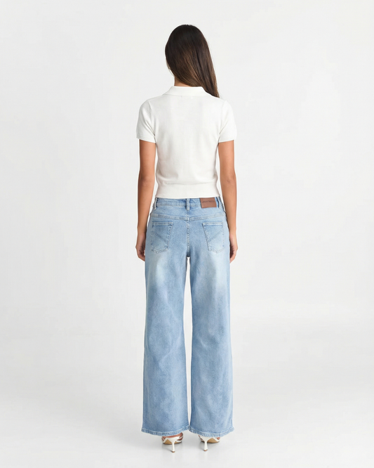 Sophie | Effortless Knitted Short Sleeve Polo Shirt