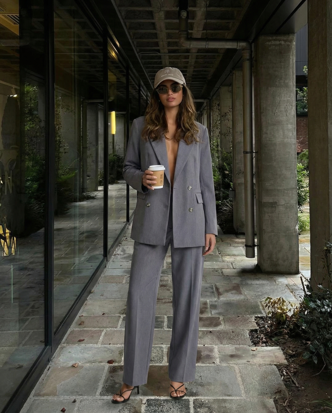 Freya | Smart Casual Grey Suit Double Breasted