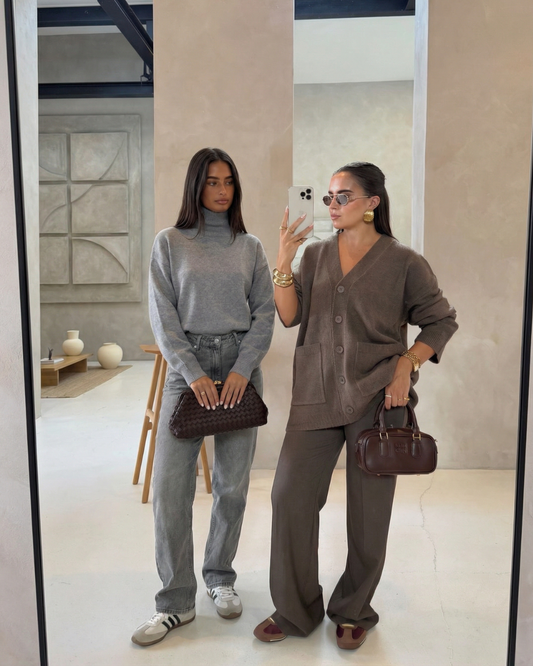 Mira | Turtleneck Sweater Gray Long Sleeve Oversized Relaxed