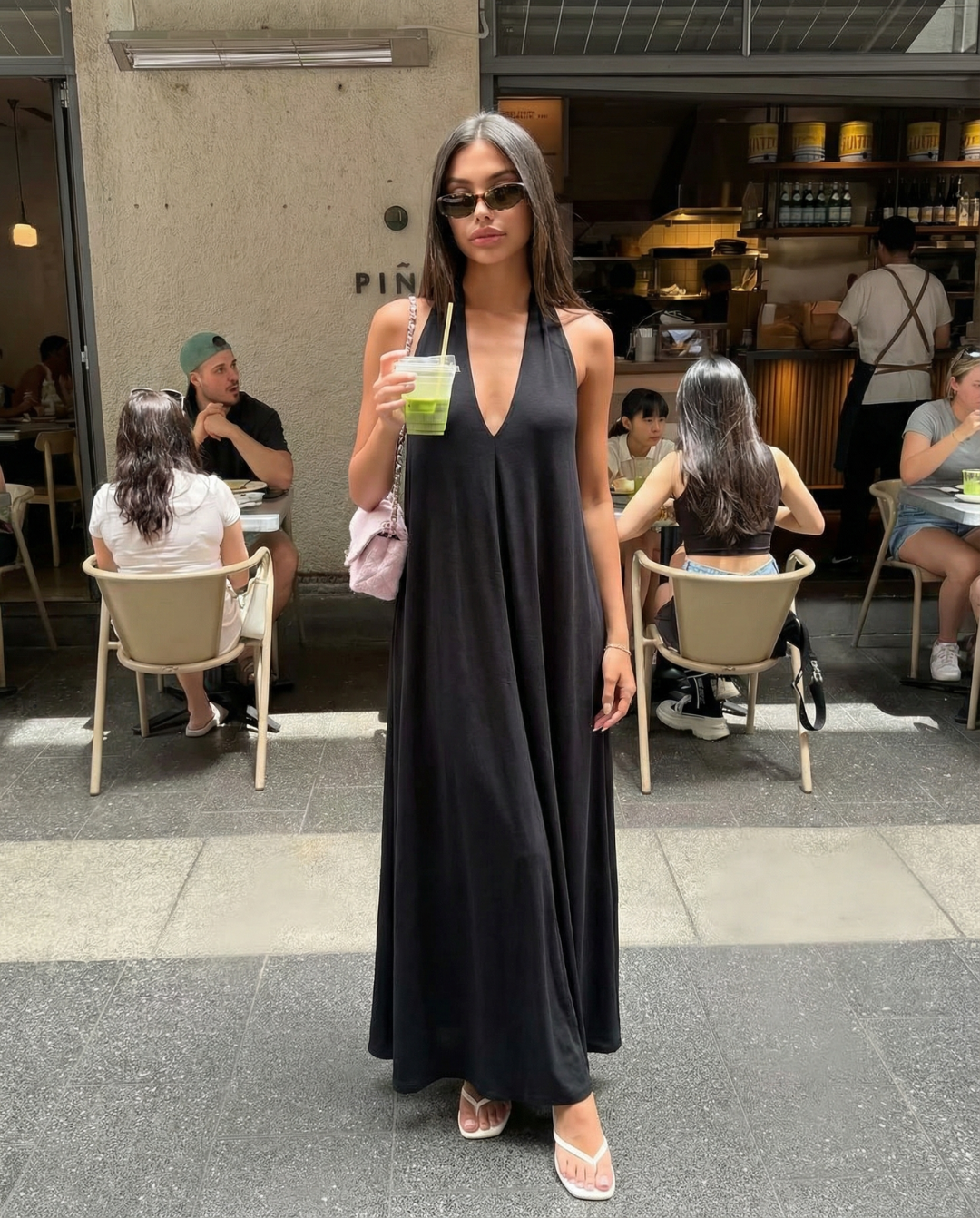 Xanthe | Summer Halter Neck Maxi Dress