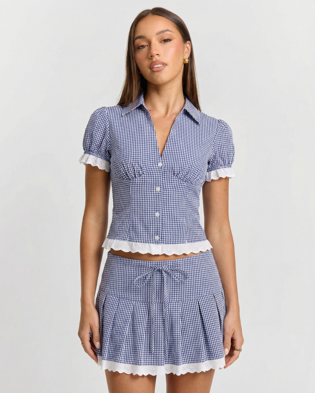 Daisy | Blue Mini Skirt Co-ord