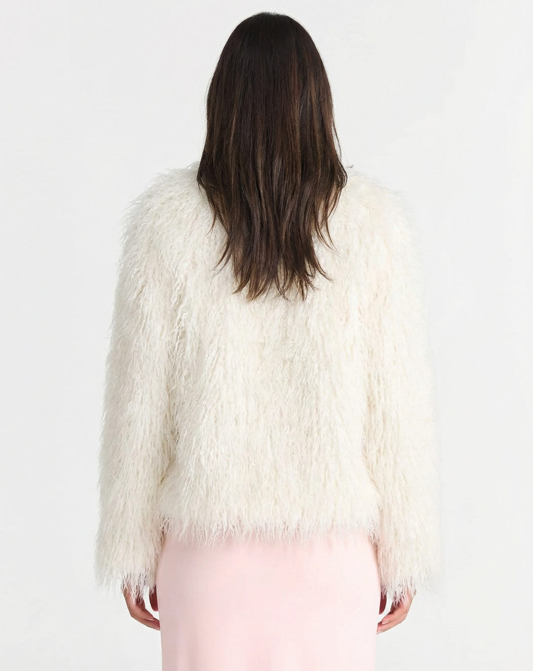 Vera | Faux Fur Coat Cream Fluffy Oversized