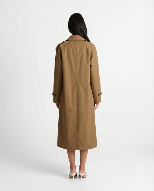Faye | Smart Casual Trench Coat Camel Long