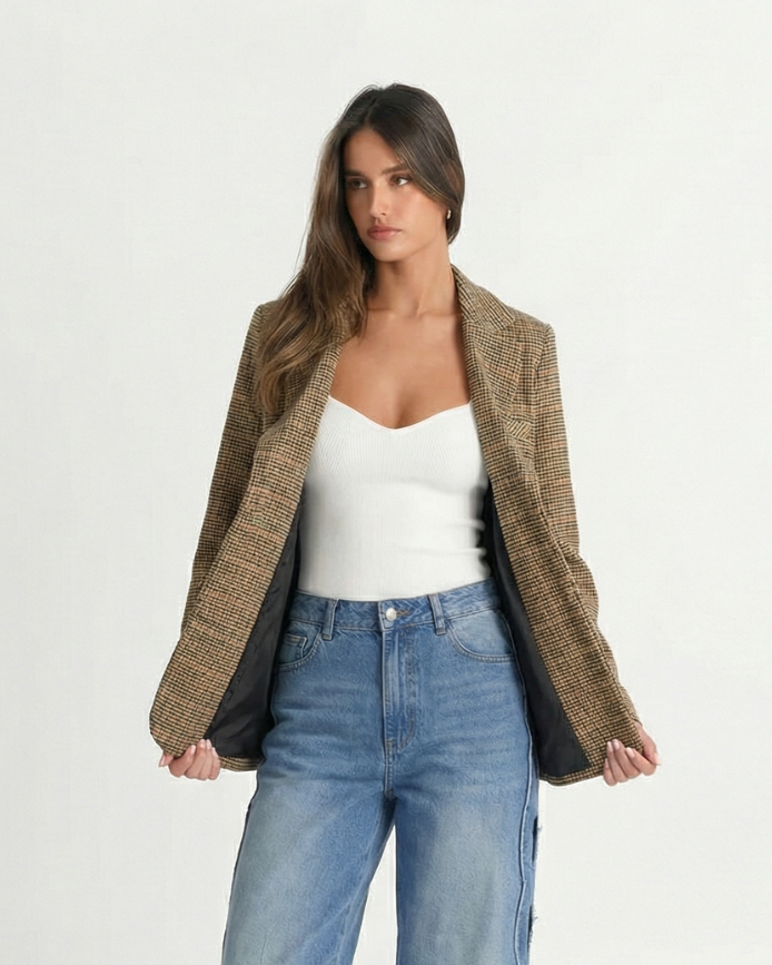 Lexa | Smart Casual Tweed Check Blazer