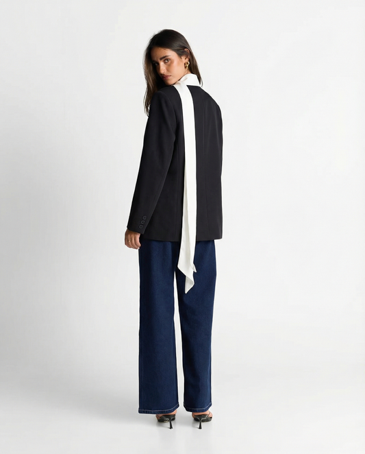 Vera | Tailored Black Blazer Long Sleeve Single Breasted