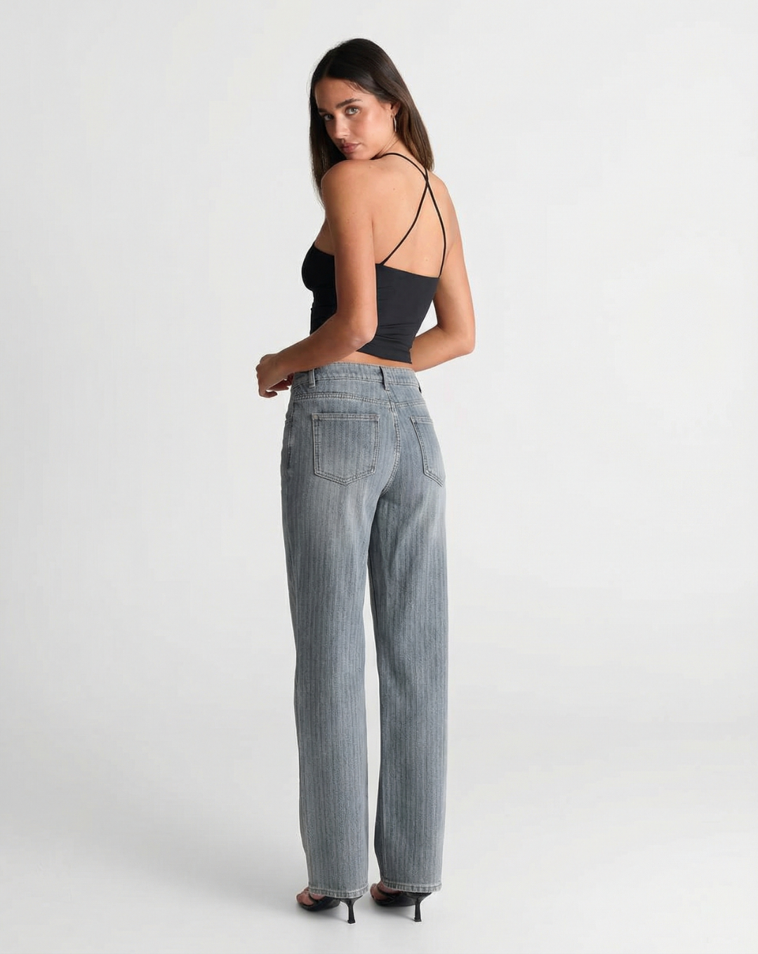 Margot | High Waisted Wide Leg Jeans Light Blue Straight Leg