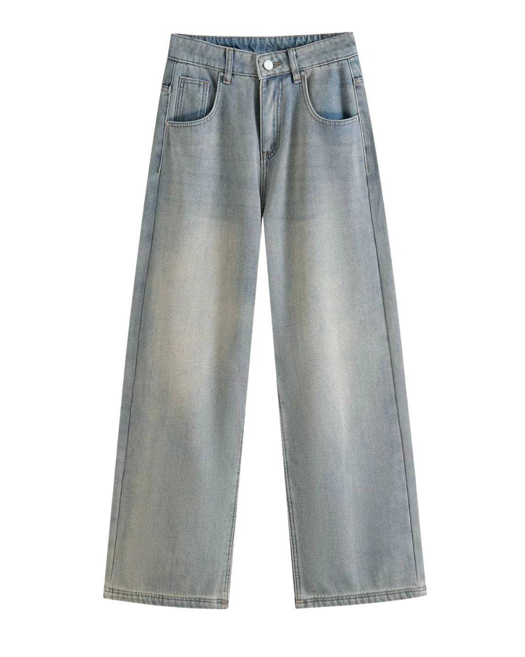 Vera | Wide Leg Light Wash Jeans High Waisted Vintage Faded