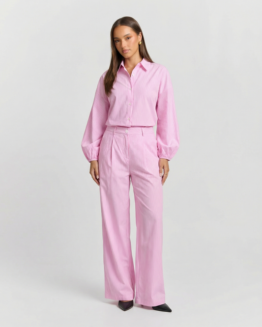 Rosie | Relaxed Pink Wide Leg Set