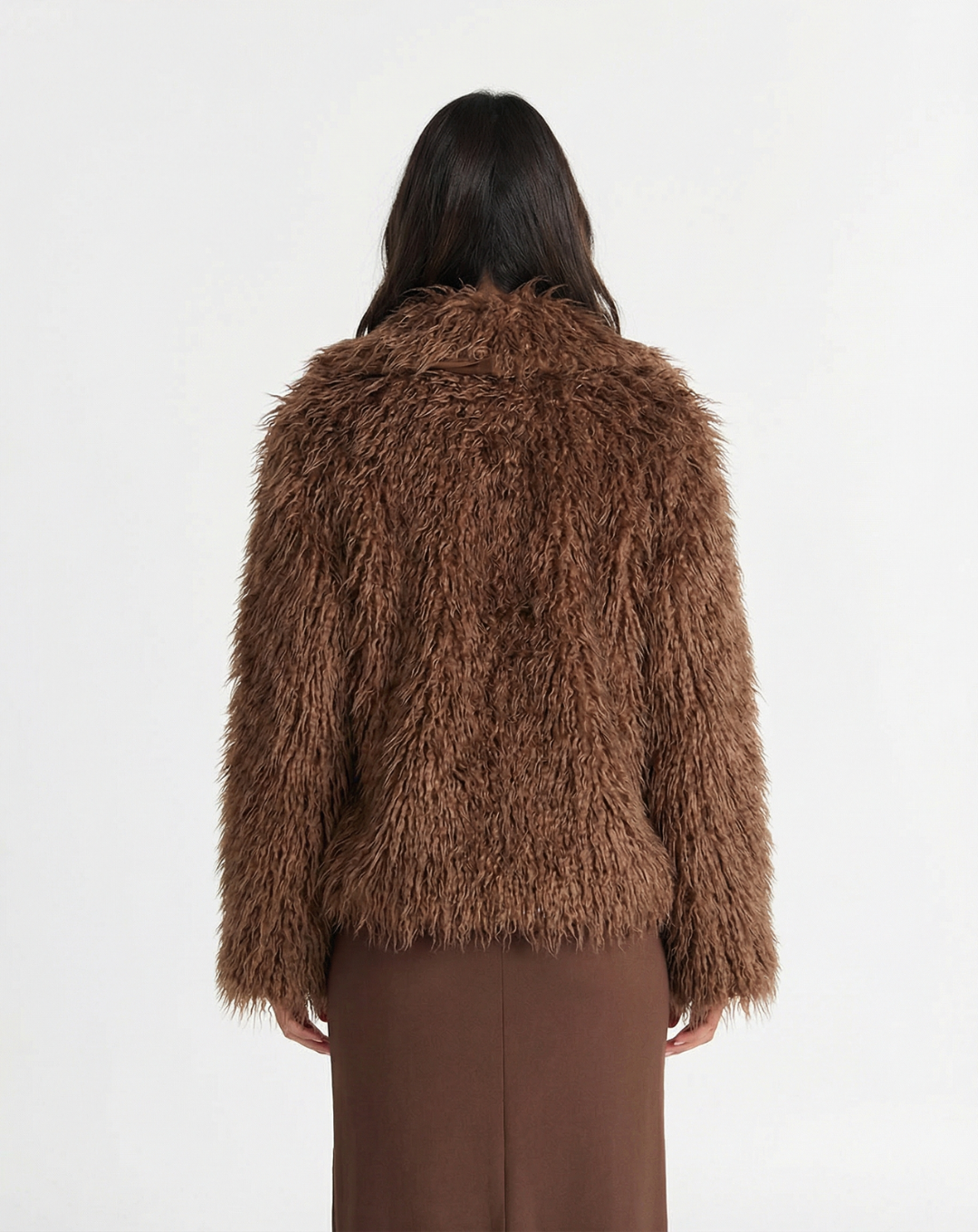 Vera | Faux Fur Jacket Brown