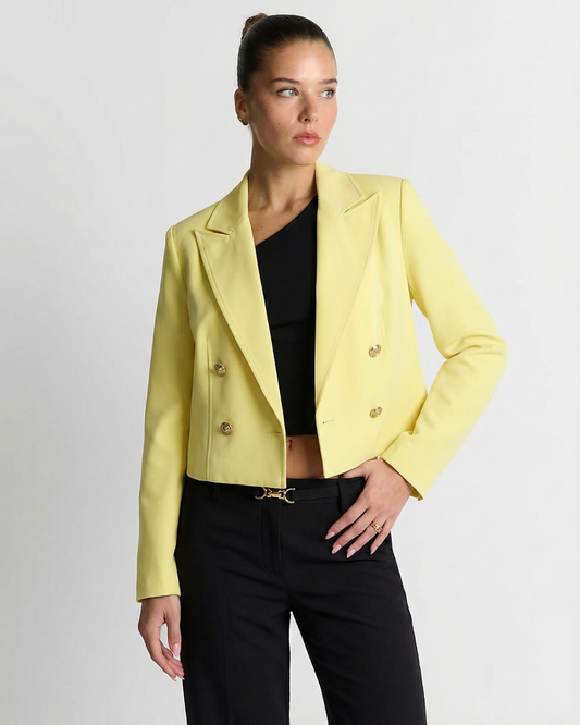 Maren | Summer Cropped Blazer Yellow