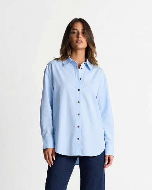 Skye | Casual Oversized Shirt Light Blue