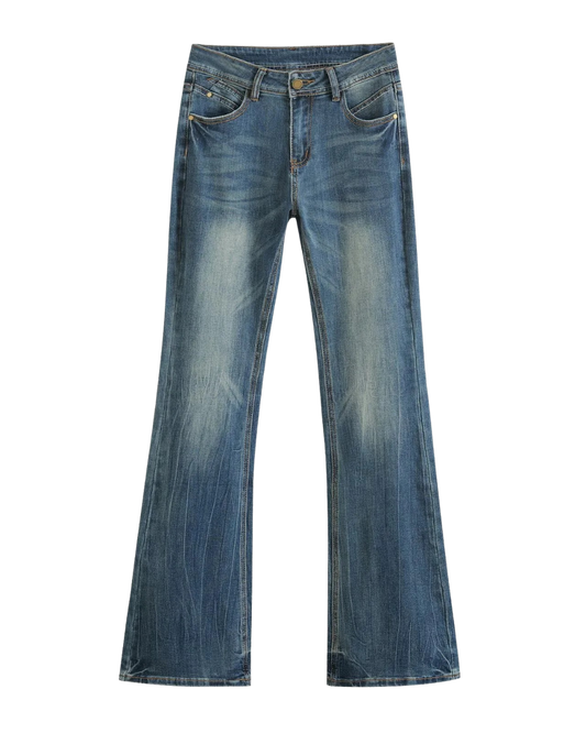 Lexi | High Waisted Wide Leg Jeans Light Wash Vintage Faded