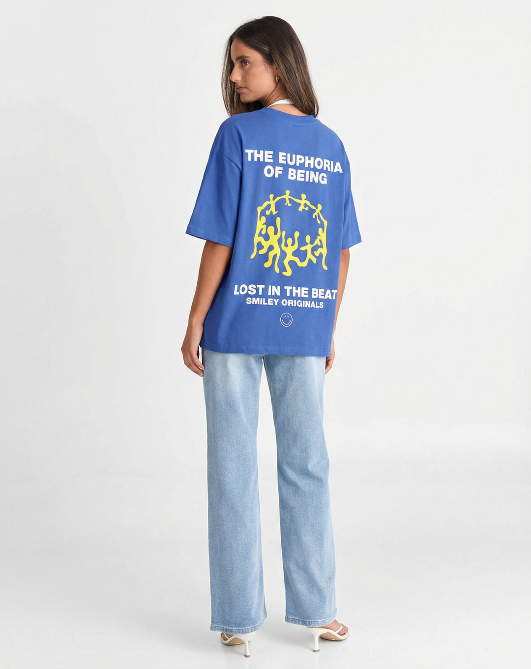 Remi | Casual Oversized Graphic T Shirt Blue