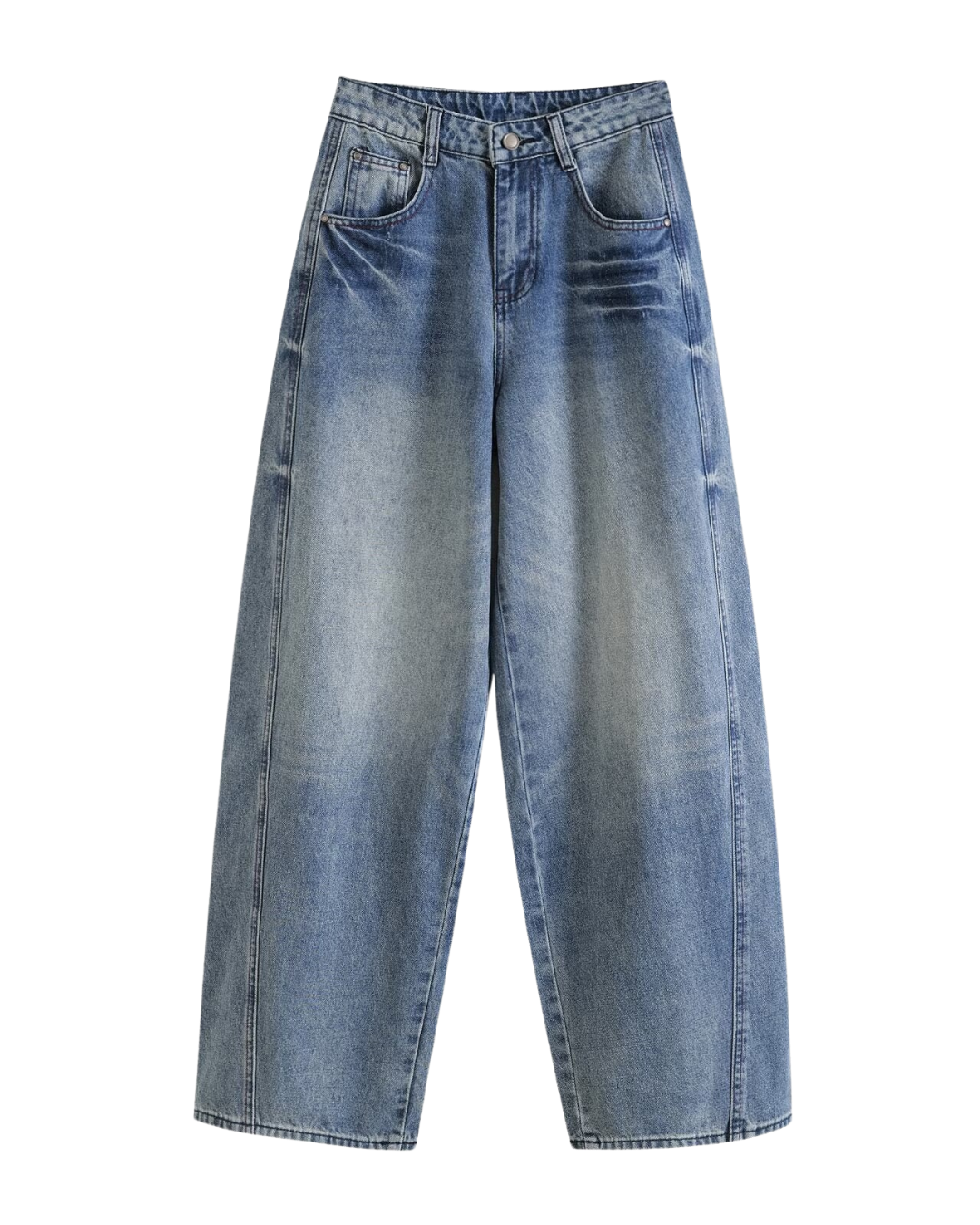 Margot | High Waisted Wide Leg Jeans Light Blue Vintage Wash