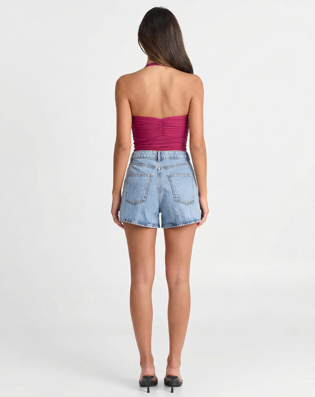 Zuri | Summer Denim Shorts Light Blue High Waisted Vintage