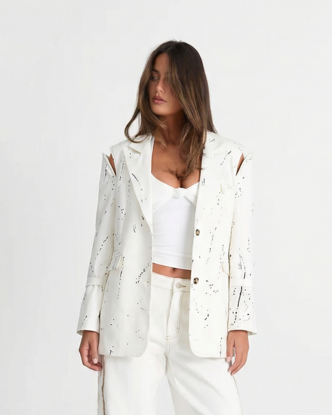 Aria | Casual Oversized Blazer White