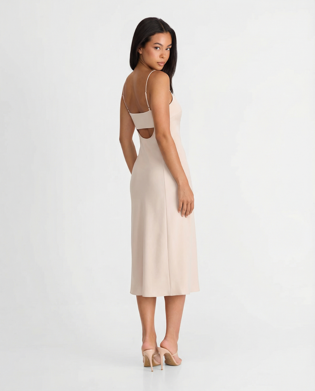 Margot | Elegant Satin Slip Midi Dress