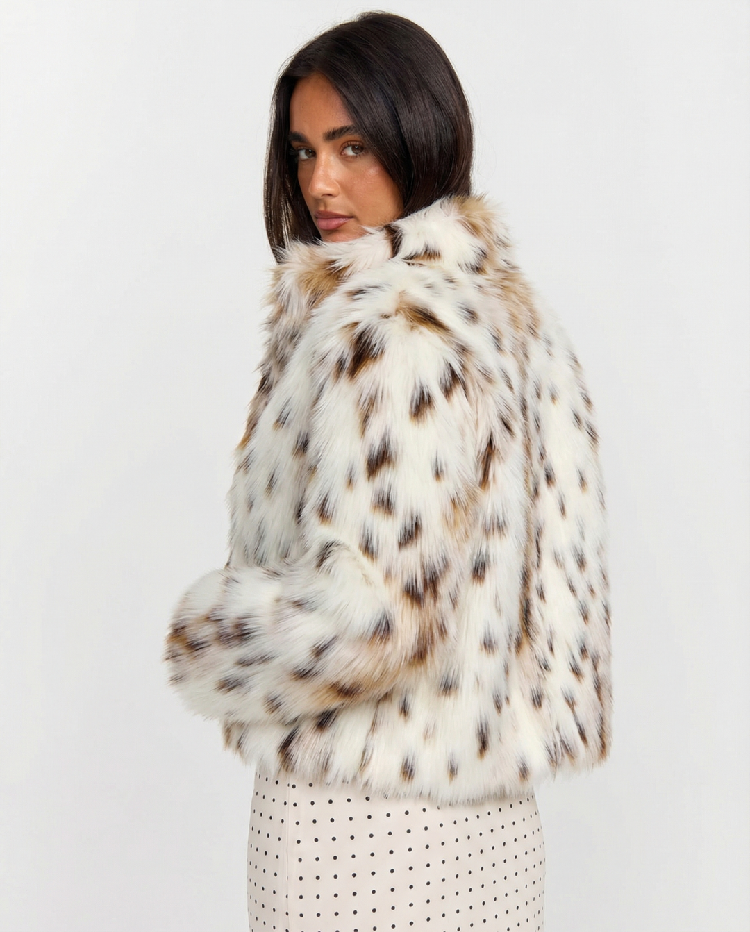 Ria | Cropped Faux Fur Jacket