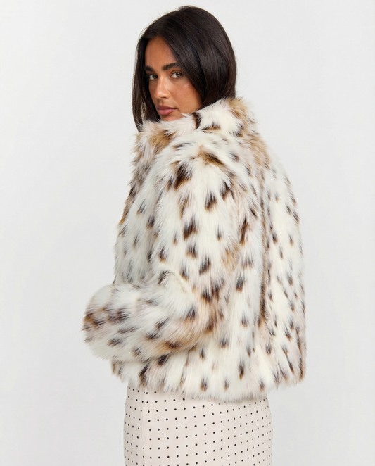 Ria | Cropped Faux Fur Jacket