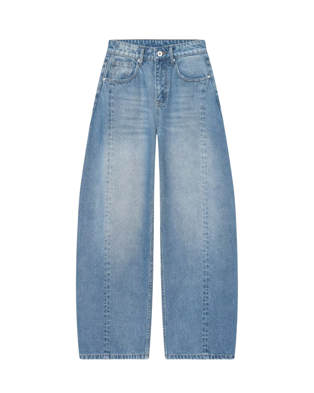 Neve | High Waisted Wide Leg Jeans Light Blue Vintage