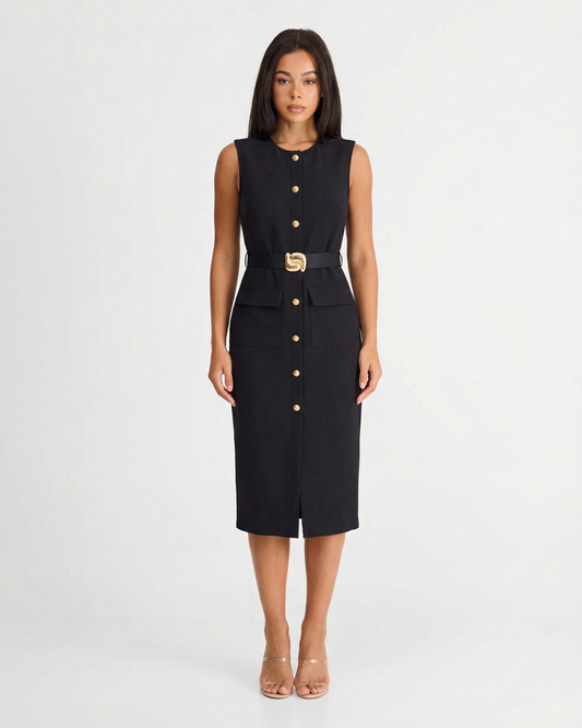 Maren | Smart Casual Button Down Midi Dress