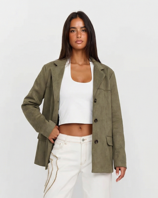 Fern | Casual Jacket Suede Look