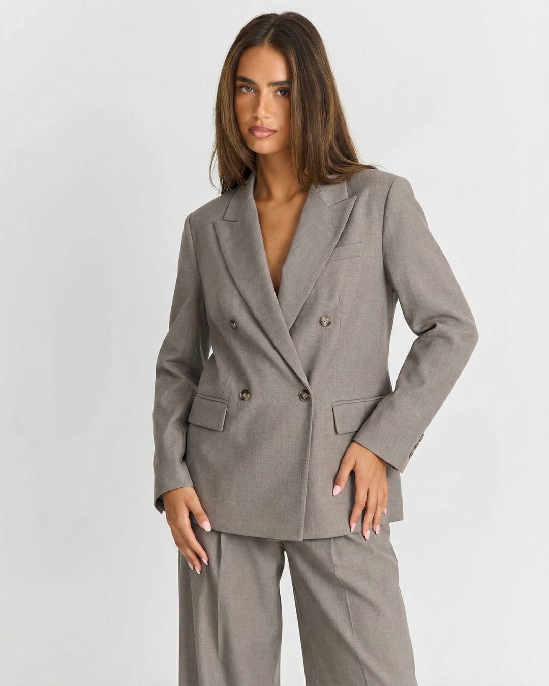 Isla | Double Breasted Wide Trouser Suit