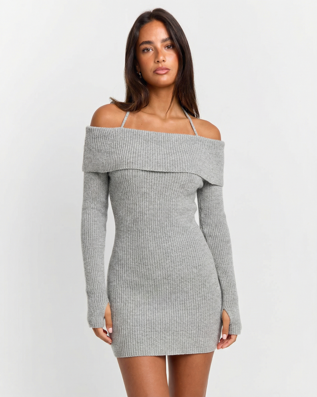 Neve | Winter Bardot Jumper Dress