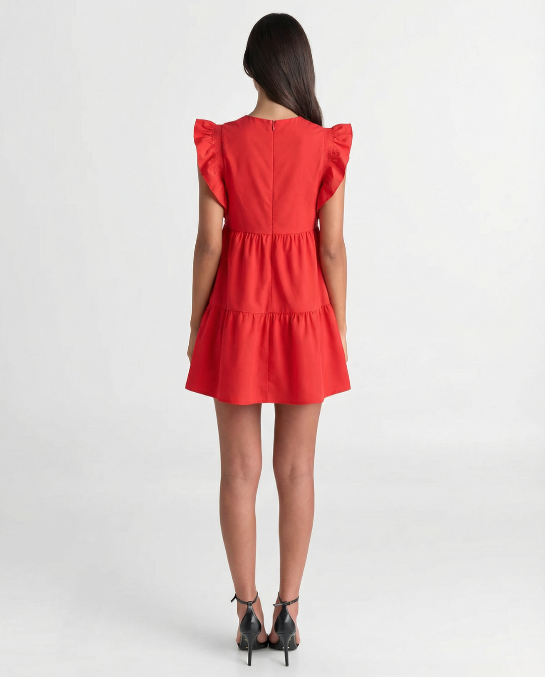 Bibi | Summer Tiered Mini Dress Red