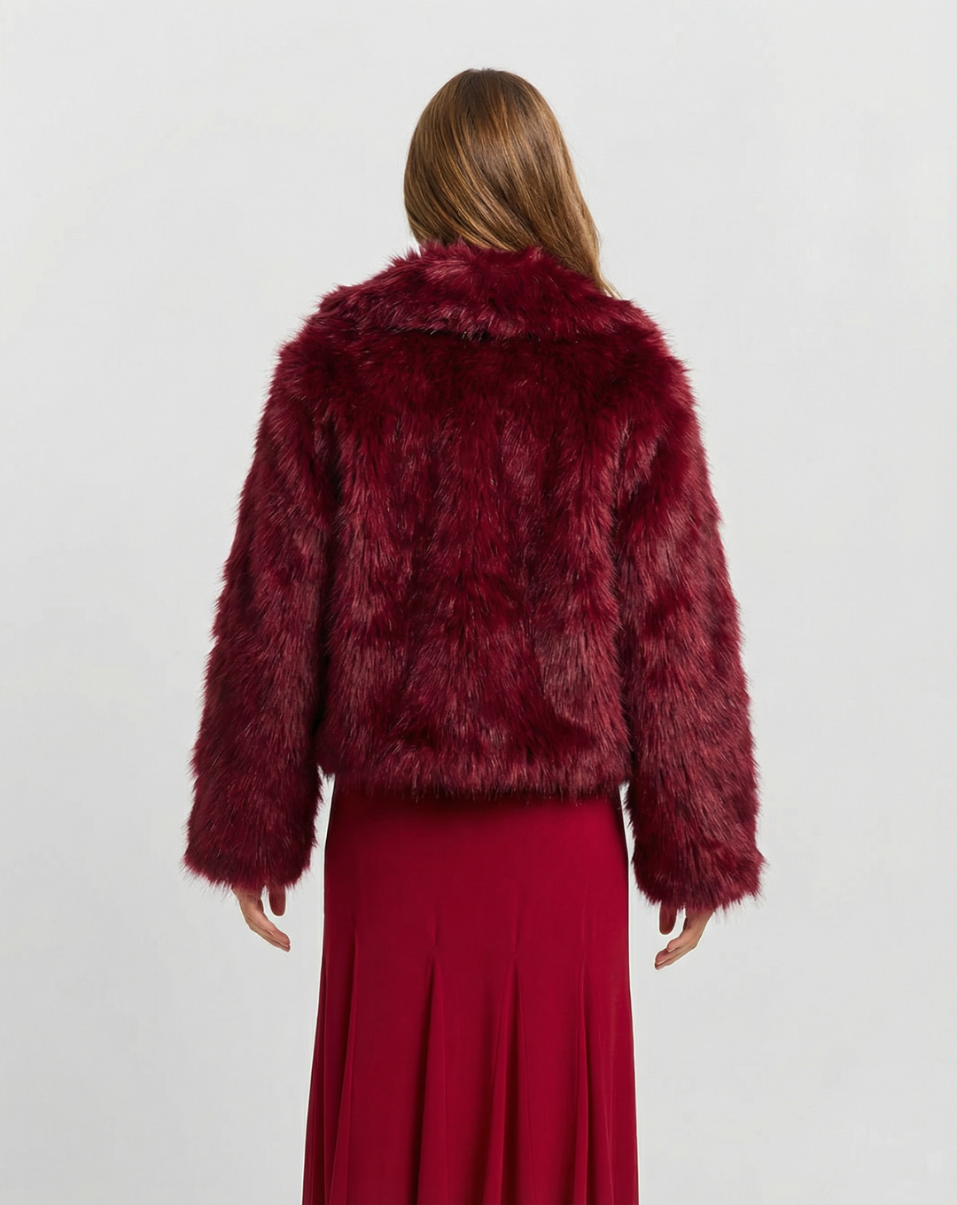 Luna | Elegant Cropped Faux Fur Jacket