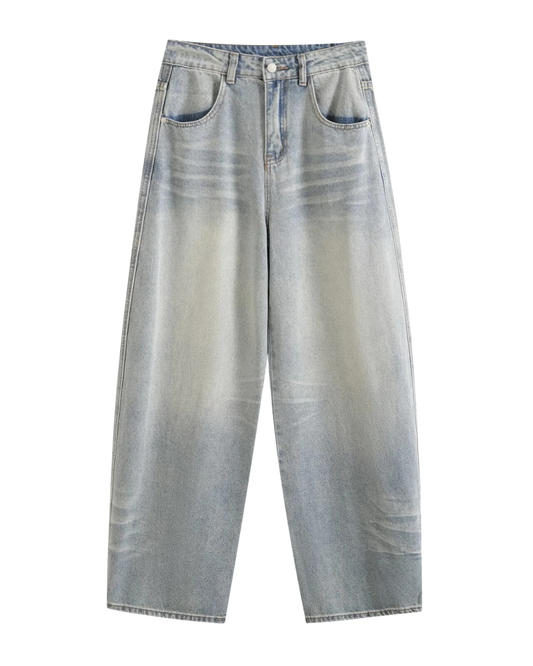 Thea | Vintage Wide Leg Jeans Light Wash High Waisted