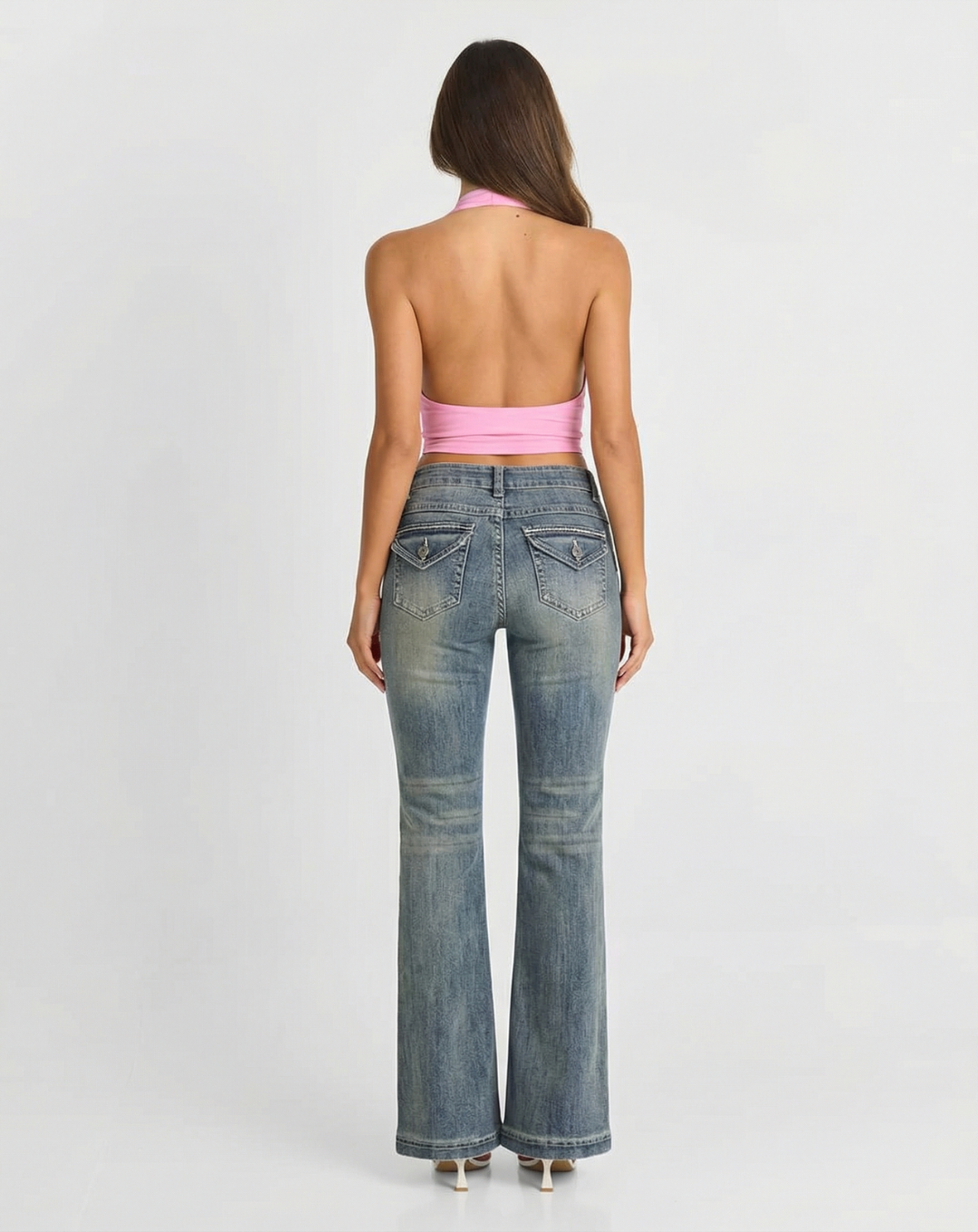 Margot | Y2K Flared Jeans Light Wash High Waisted