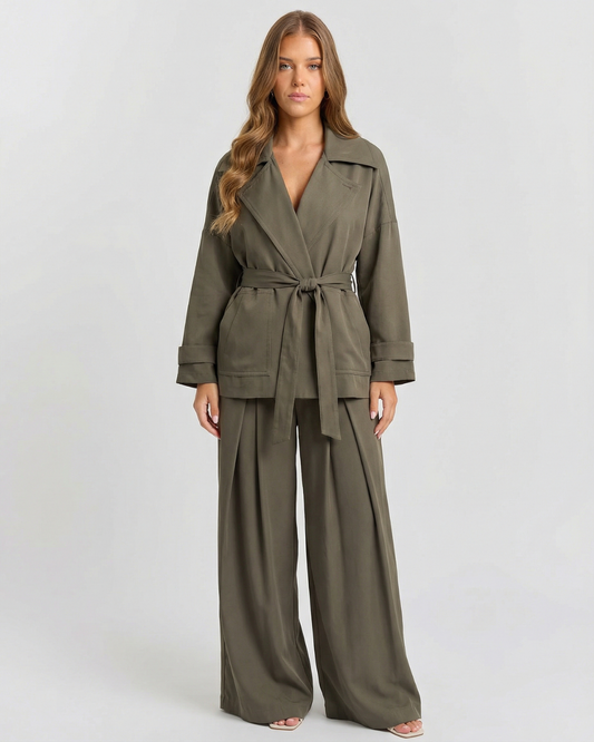 Imogen | Trench Style Wide Leg Co-ord