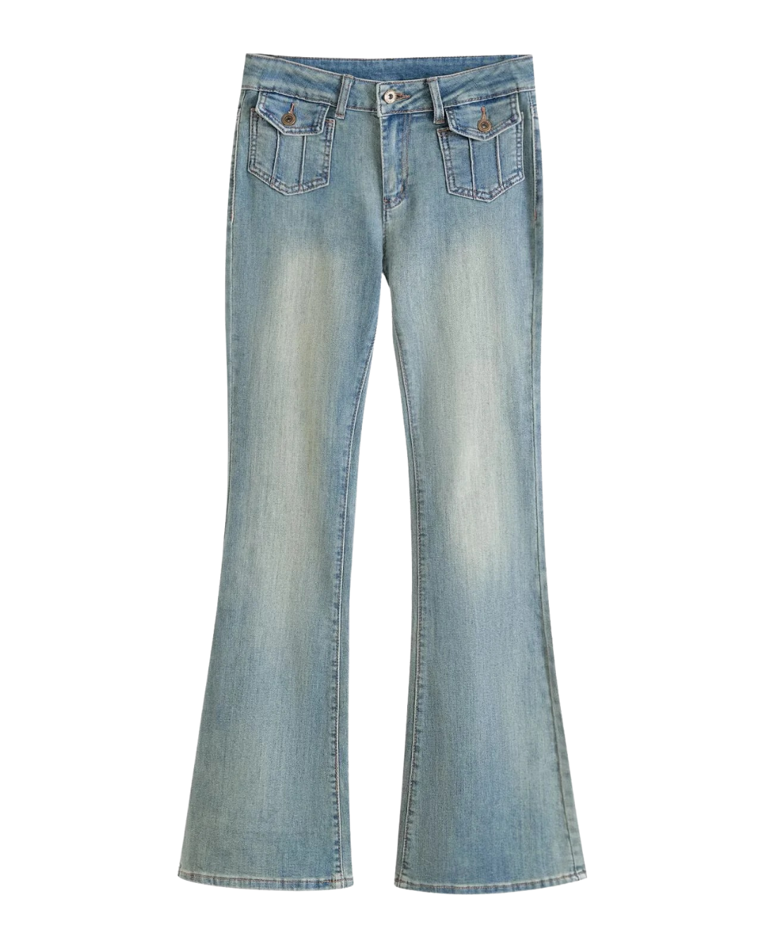 Ines | Vintage Flared Jeans Light Blue High Waisted Faded