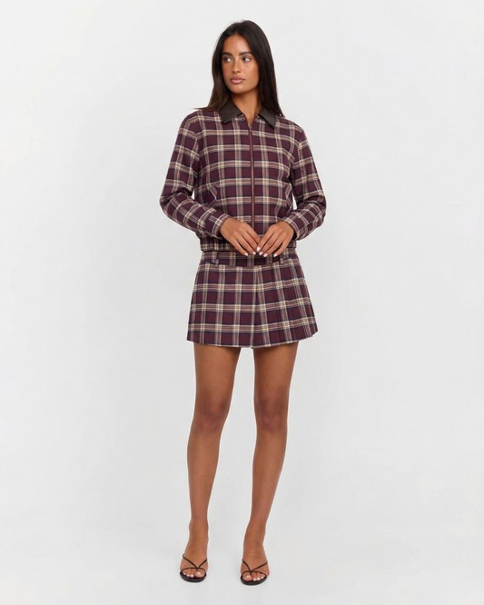 Poppy | Zip Jacket & Pleated Skirt Co-ord