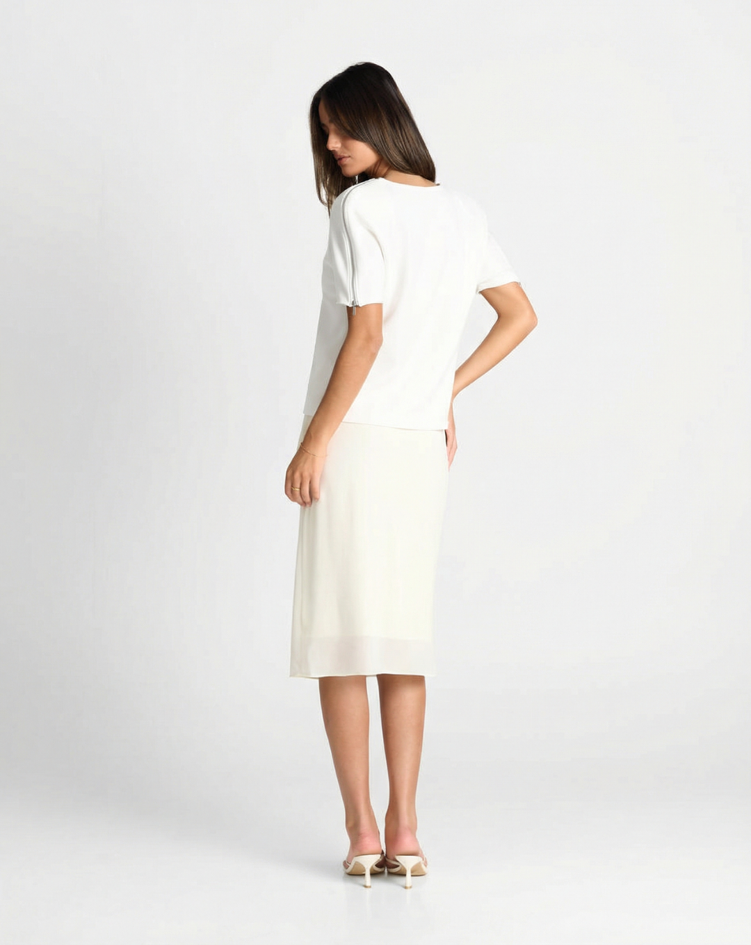 Vera | Oversized White T Shirt Crew Neck Short Sleeve