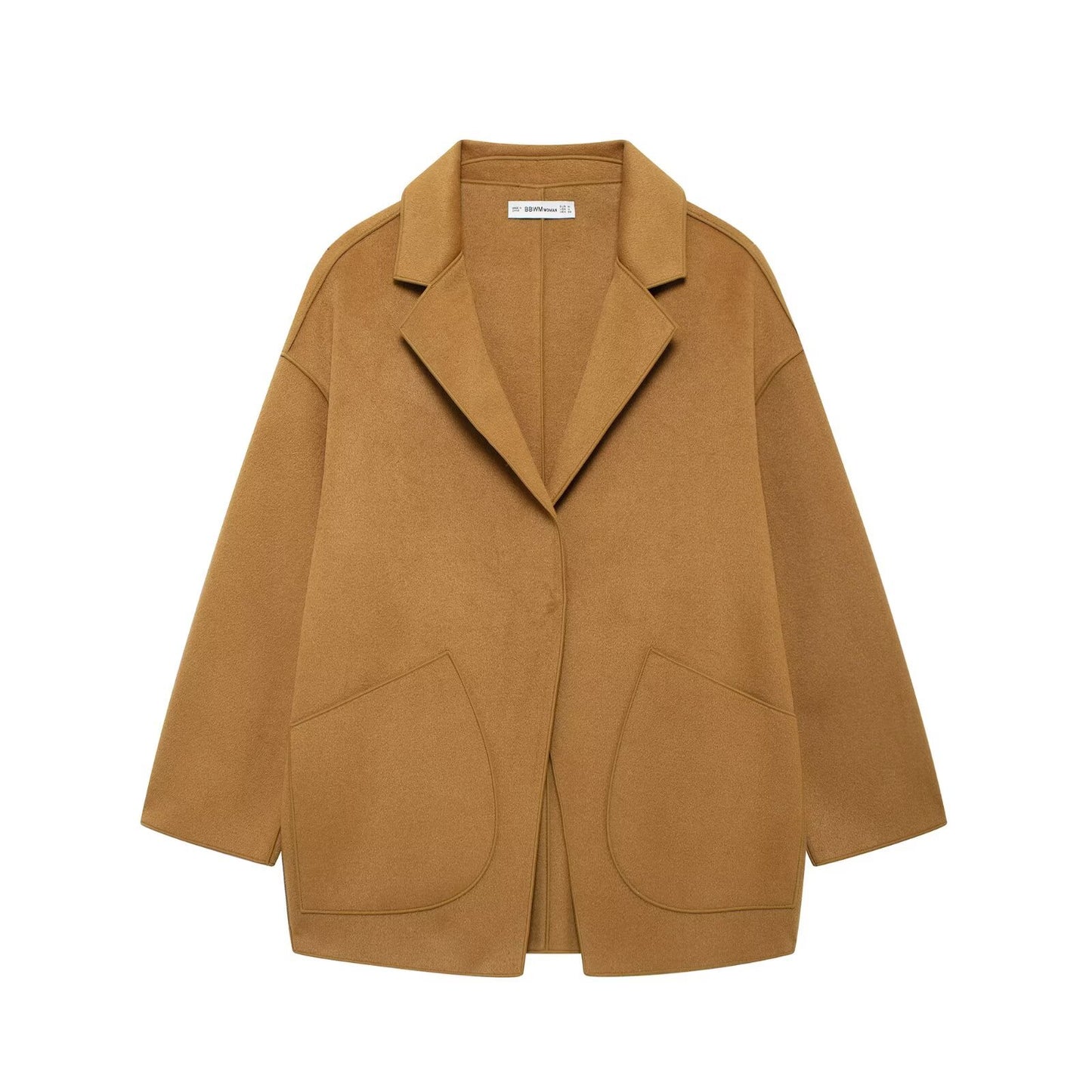 Fleur | Oversized Blazer Camel Longline Wool Tailored