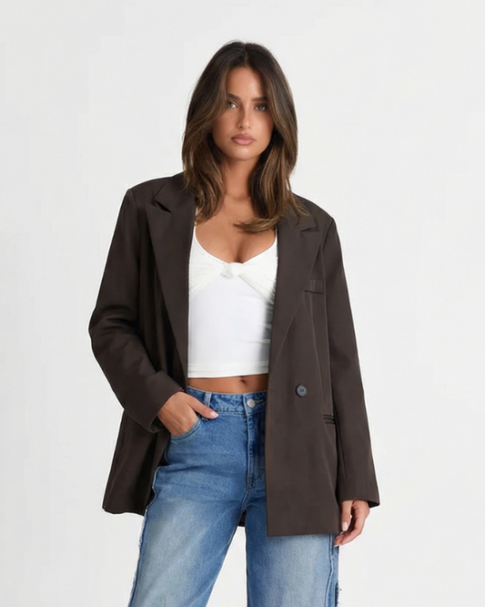 Bea | Everyday Oversized Blazer Brown