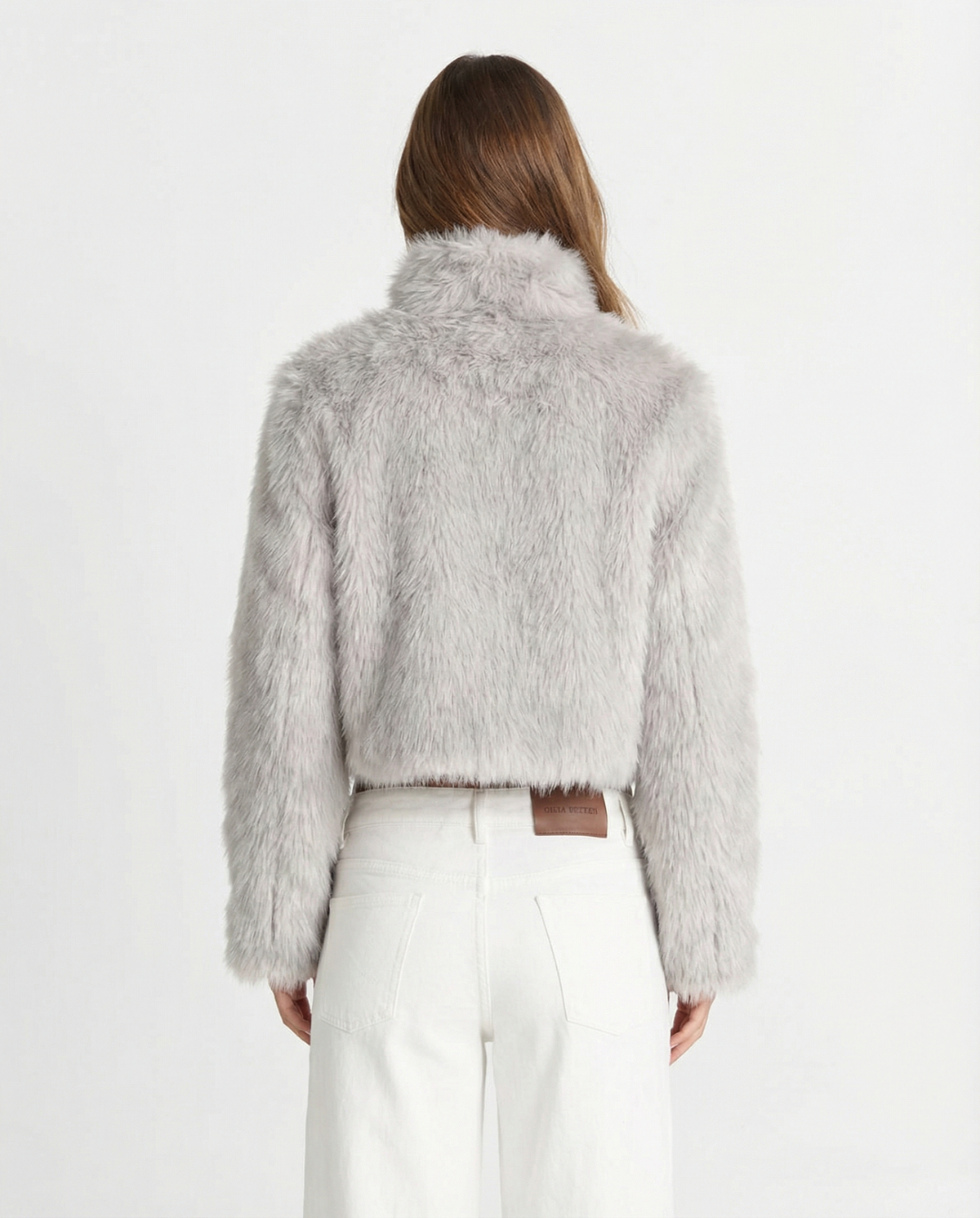 Fern | Winter Fluffy Faux Fur Jacket Grey