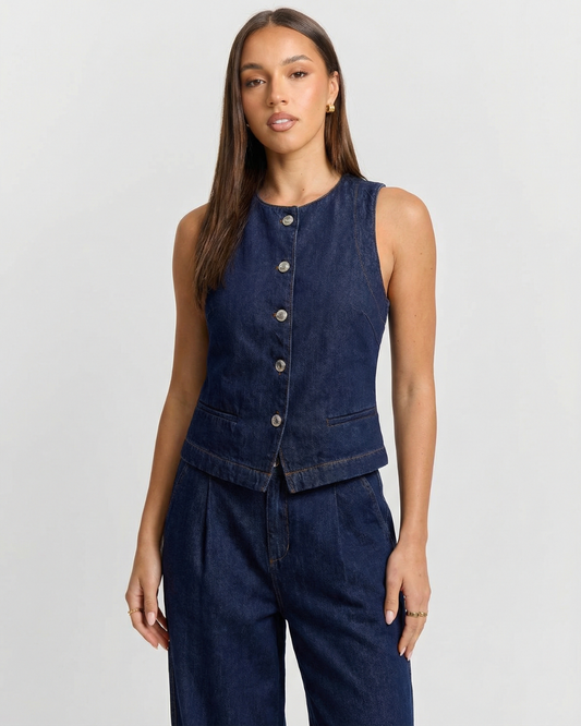 Mila | Denim Waistcoat & Jeans Co-ord