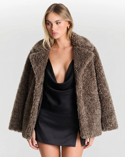 Iris | Winter Teddy Coat Brown